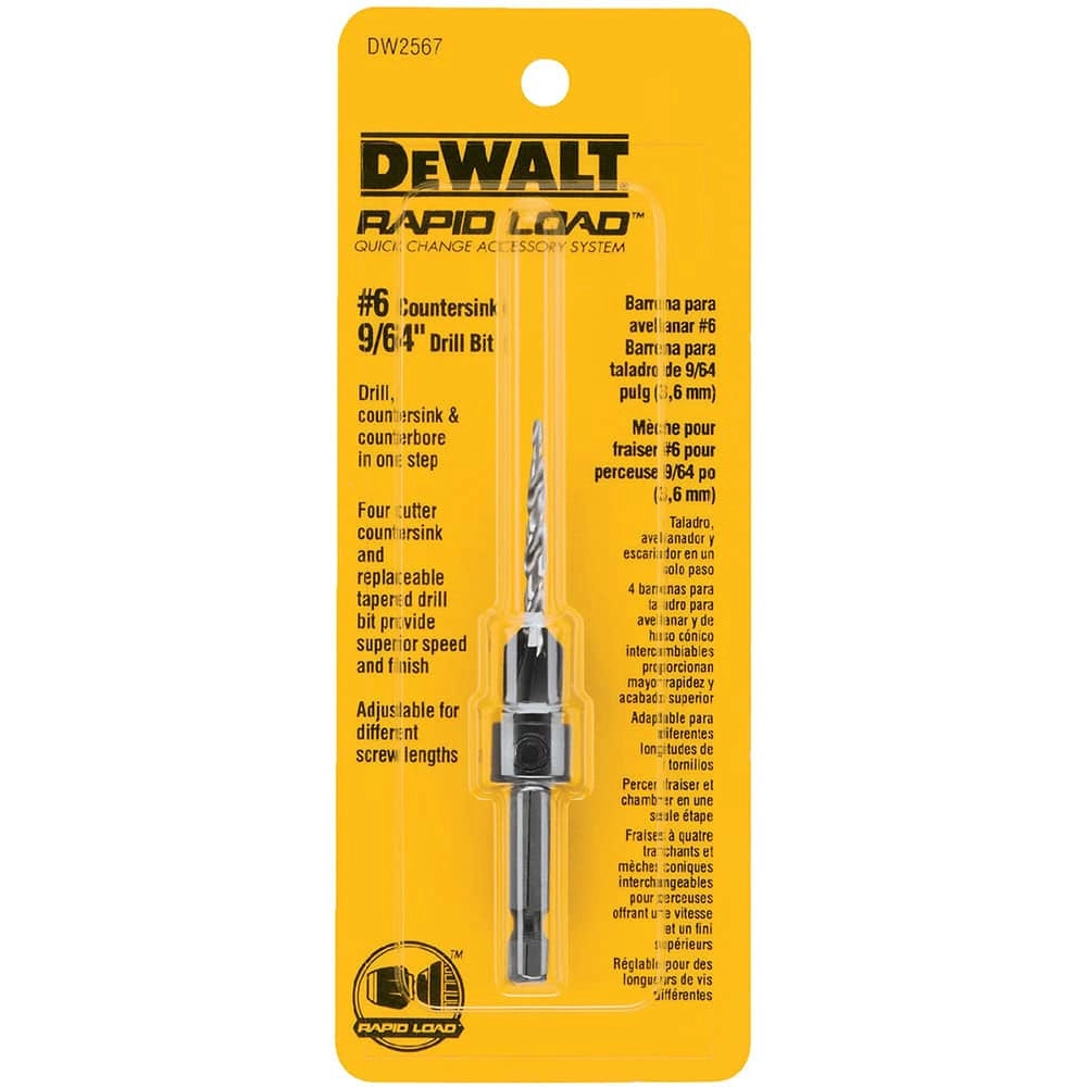 Dewalt #6 Countersink with 9/64" Drill Bit