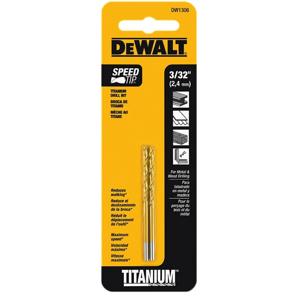 Dewalt 3/32" Titanium Speed Tip Drill Bit (2 Pack)