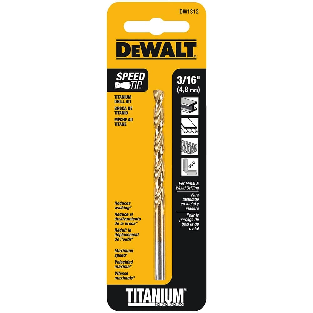 Dewalt 3/16" Titanium Speed Tip Drill Bit