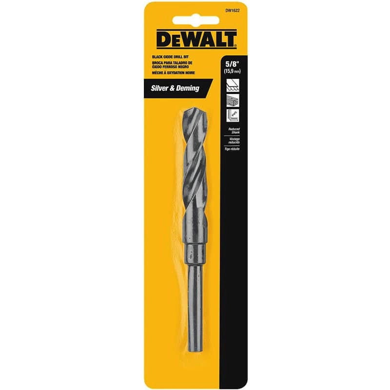 Dewalt Reduced Shank Black Oxide Drill Bit, 5/8" (3/8" Shank)