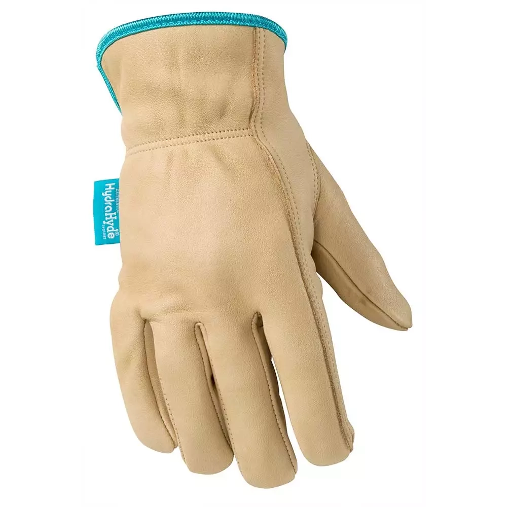 Wells Lamont Women's Water-Resistant Leather Work Gloves, HydraHyde