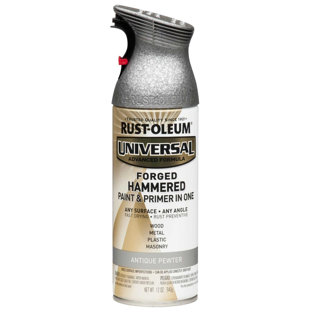 Rust-Oleum® Universal® Forged Hammered Spray Paint, 12 oz. - Antique Pewter