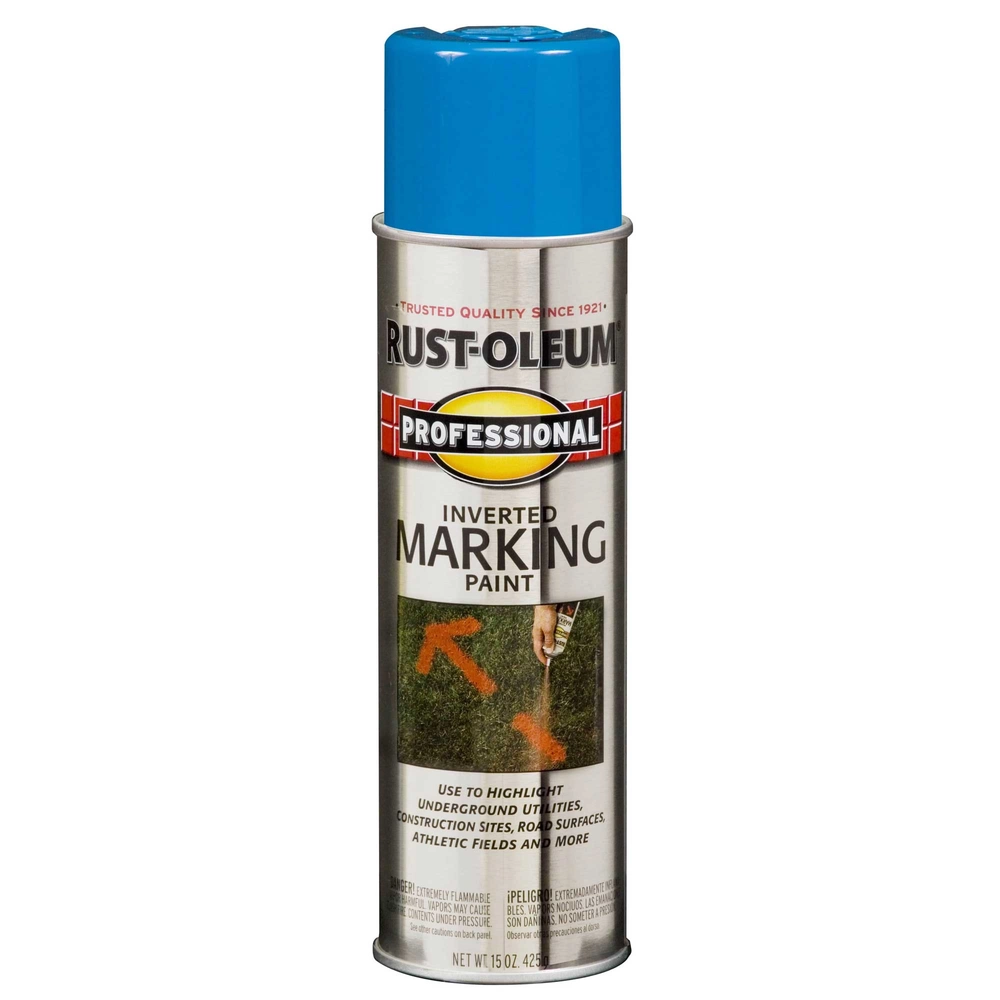 Rust-Oleum® Professional Inverted Marking Paint Spray, 15 oz. - Caution Blue