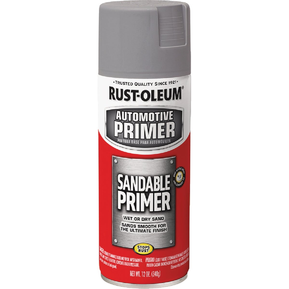 Rust-Oleum Automotive Sandable Primer Spray, 12 Oz., Gray