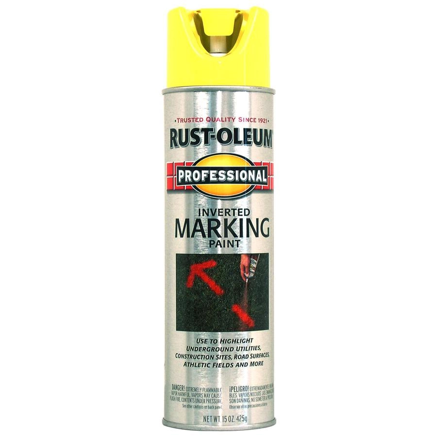 Rust-Oleum® Professional Inverted Marking Paint Spray, 15 oz. - Caution Yellow