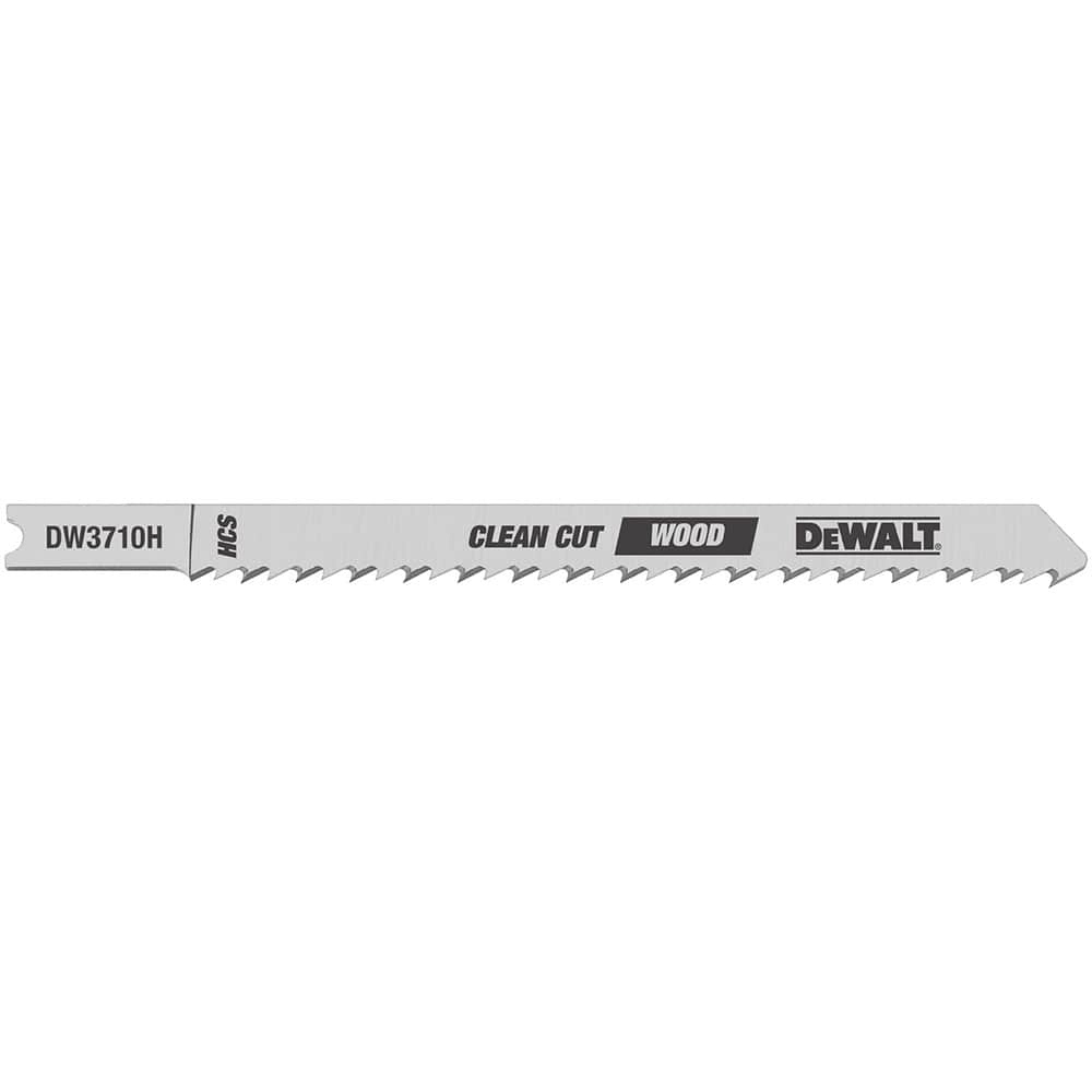 Dewalt 4" 10 TPI U-Shank Fine Cut Smooth Finish Wood Cutting HCS Jig Saw Blade (5 Pack)