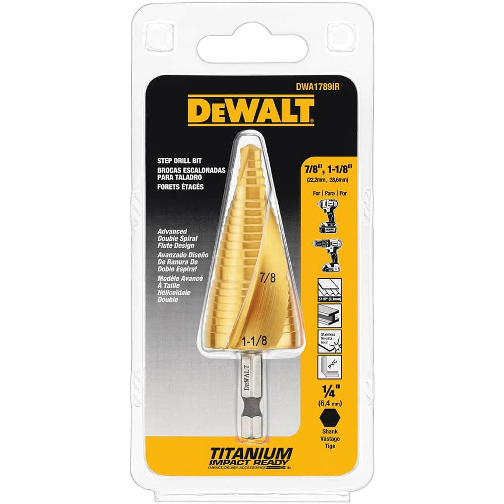 Dewalt IMPACT READY 7/8", 1 1/8" Step Drill Bit