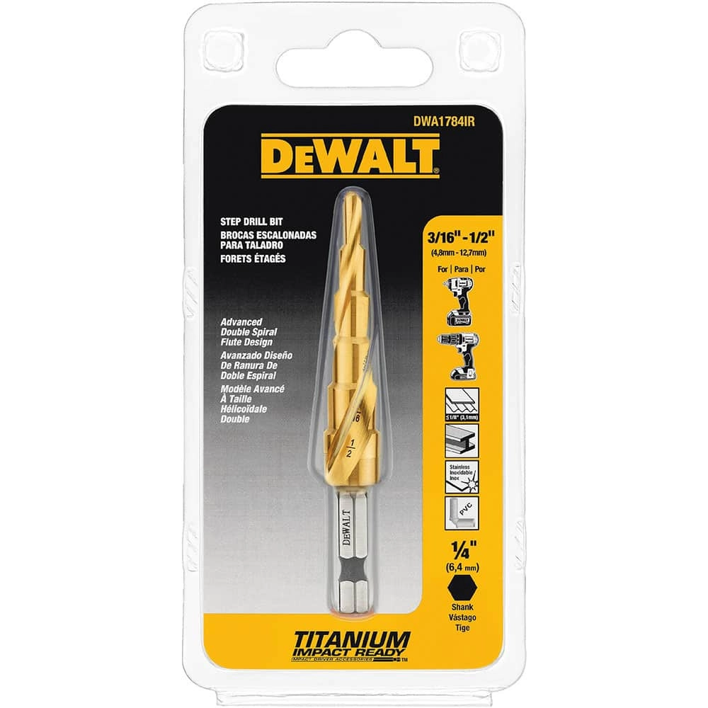 Dewalt 3/16" - 1/2" IMPACT READY® Step Drill Bit