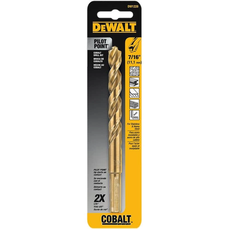 Dewalt Pilot Point Cobalt Drill Bit, 7/16"