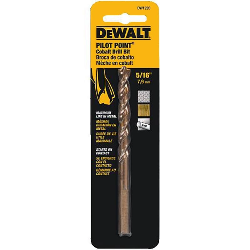 Dewalt Pilot Point Cobalt Drill Bit, 5/16"