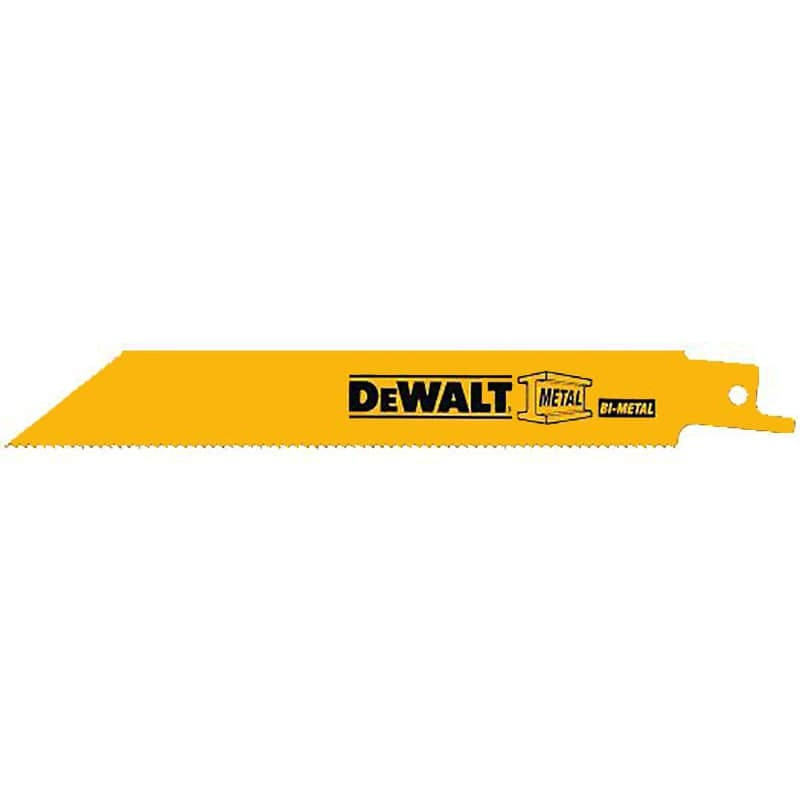 Dewalt 6" 14 TPI Straight Back Bi-Metal Reciprocating Blade