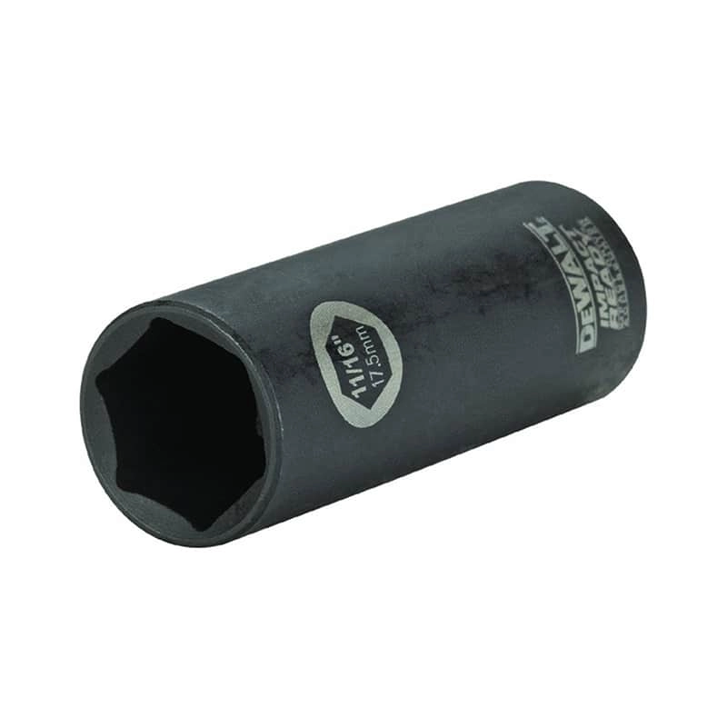 Dewalt IMPACT READY 3/8" Drive 6-Point Deep Socket, 11/16"