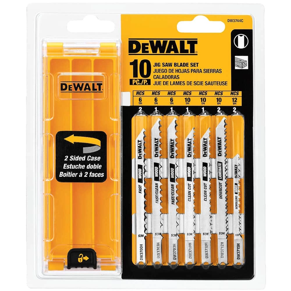 Dewalt 10-Piece U-Shank Jig Saw Blade Set with Case
