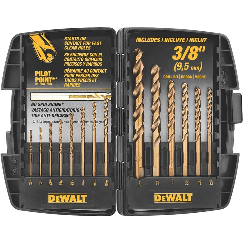 Dewalt 14-Piece Cobalt Pilot Point® Drill Bit Set up to 3/8"