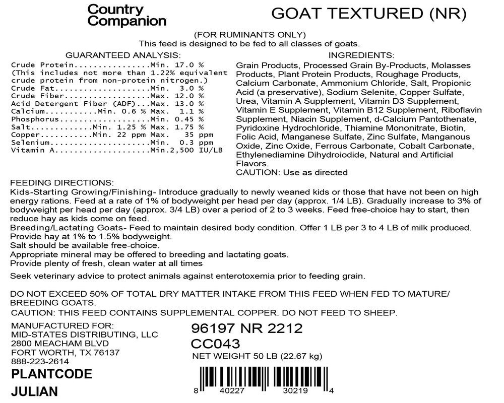 Country Companion 17% Textured Goat Feed, 50 lbs.