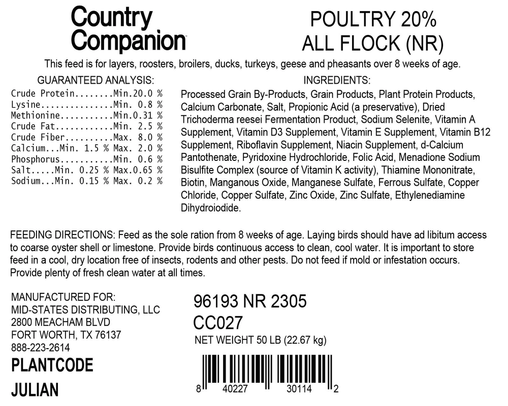 Country Companion All Flock Feed, 50 lbs.