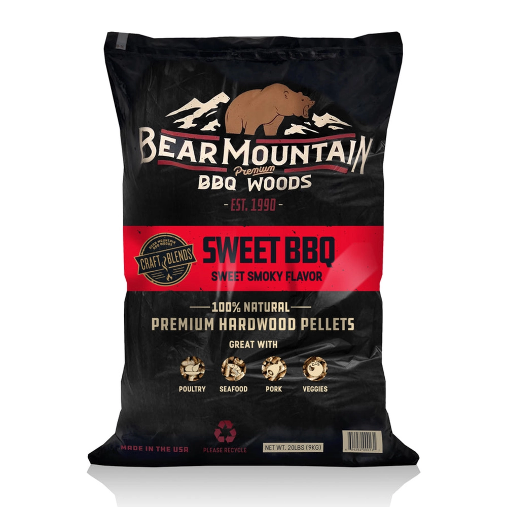 Bear Mountain SWEET BBQ Craft Blends Wood Pellets, 20 lbs.