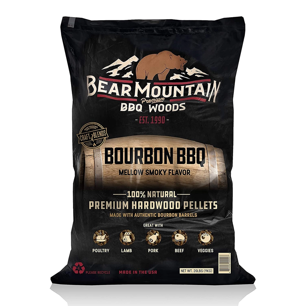 Bear Mountain Bourbon BBQ Craft Blends Wood Pellets, 20 lbs.