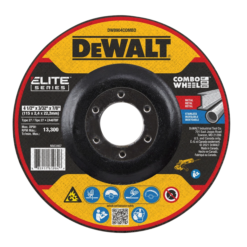 DEWALT 4-1/2 X 3/32 X 7/8 Xp T27 Cut & Notch
