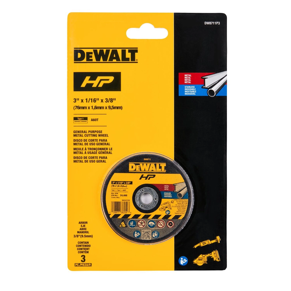 DEWALT 3In Bonded Cutting Wheel 3Pack