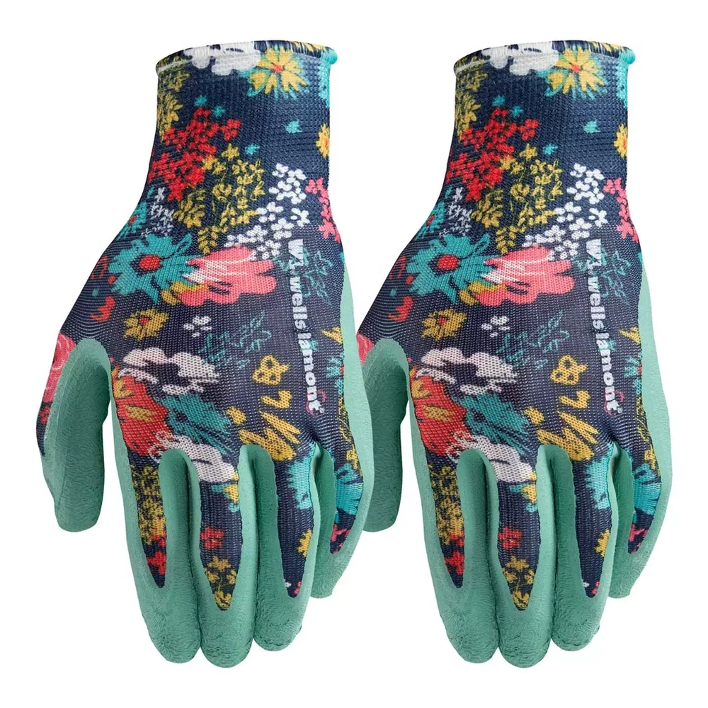 Wells Lamont® 2-Pack Women's Textured Latex Grip Gardening Work Gloves