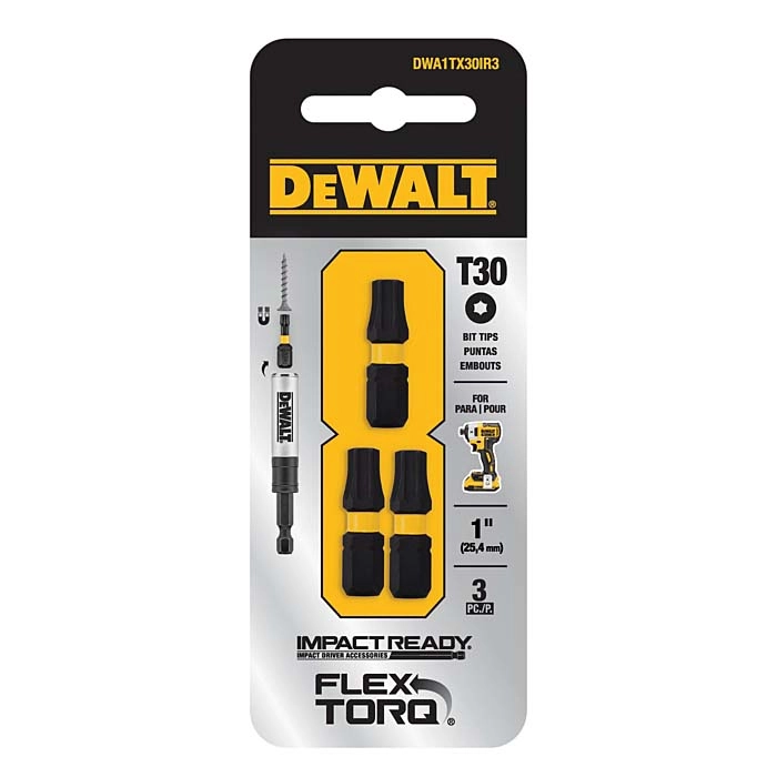 DeWALT Flextorq 3-Piece 1/4" x 1" Torx Impact Driver Bit