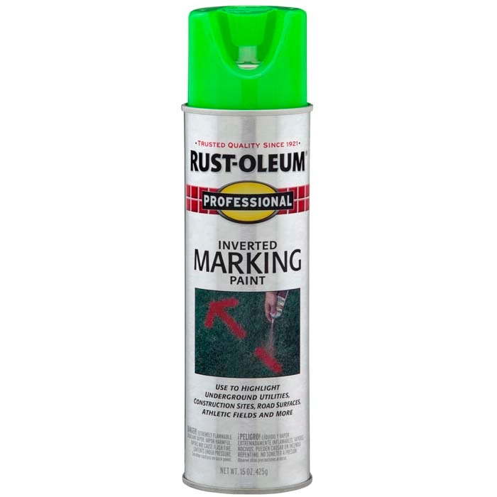 Rust-Oleum® Professional Inverted Marking Spray Paint - Fluorescent Green, 15 oz.