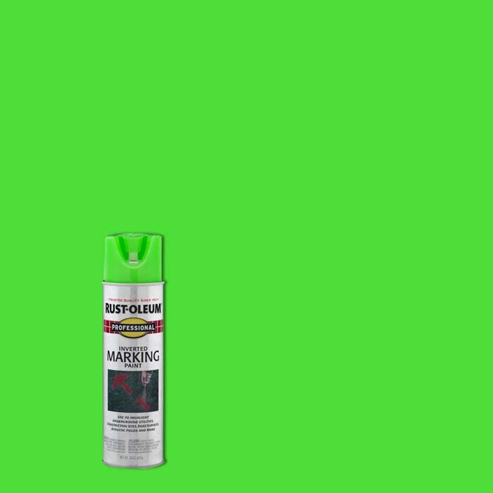 Rust-Oleum® Professional Inverted Marking Spray Paint - Fluorescent Green, 15 oz.