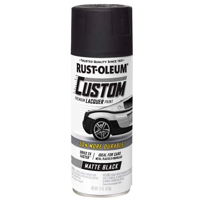 Rust-Oleum® Automotive Custom Lacquer Matte Spray Paint - Black, 11 oz.