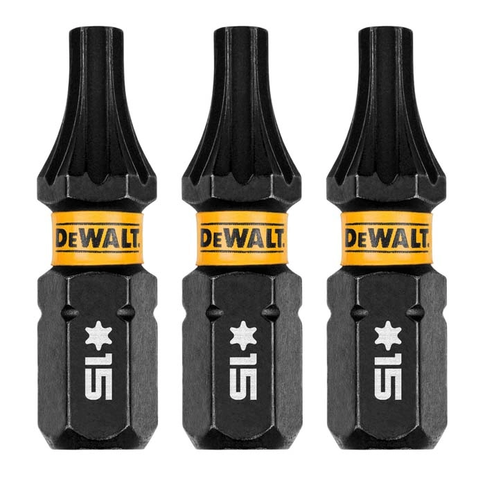 DEWALT 1" Torx T15 FlexTorq, 3 pack