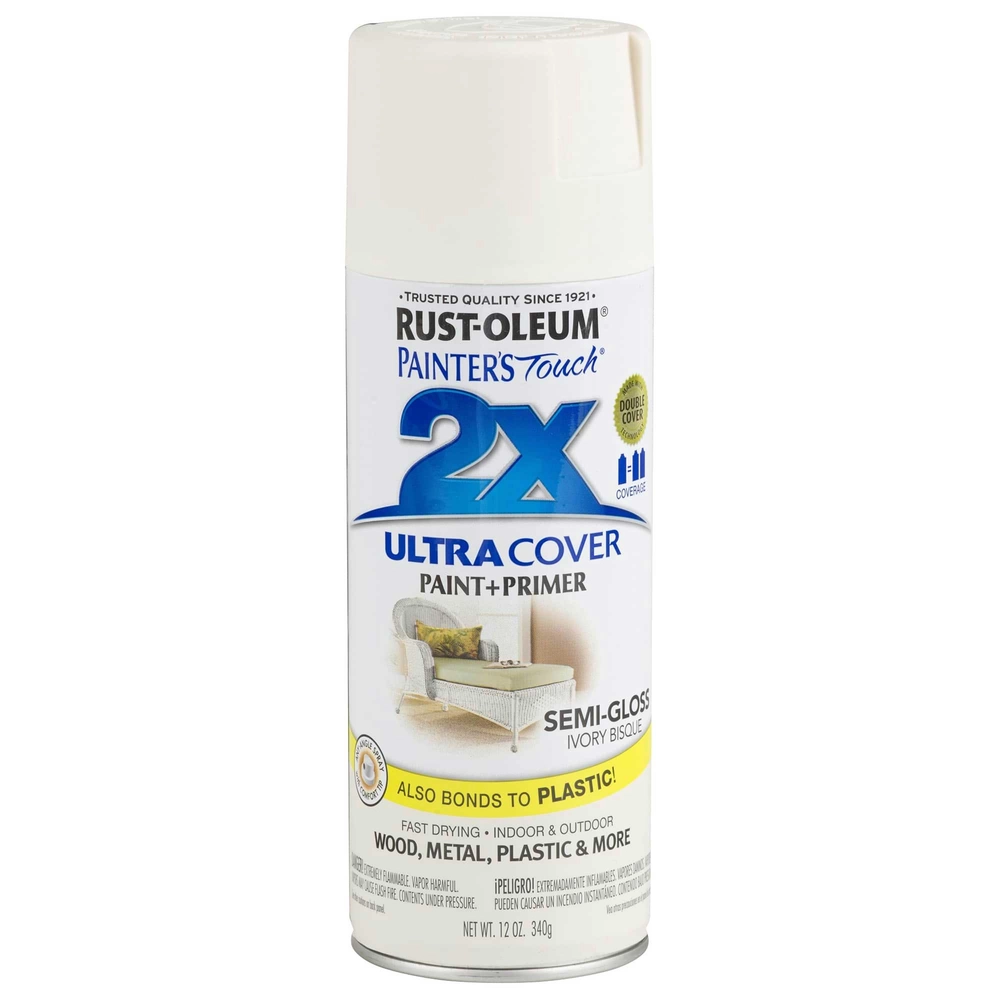 Rust-Oleum® Painter's Touch® Ultra Cover 2X Semi-Gloss Spray, 12 oz. - Ivory Bisque