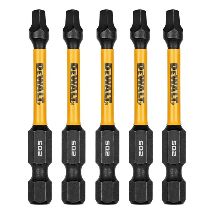 DEWALT 2.25" Square #2 Flextorq, 5 pack