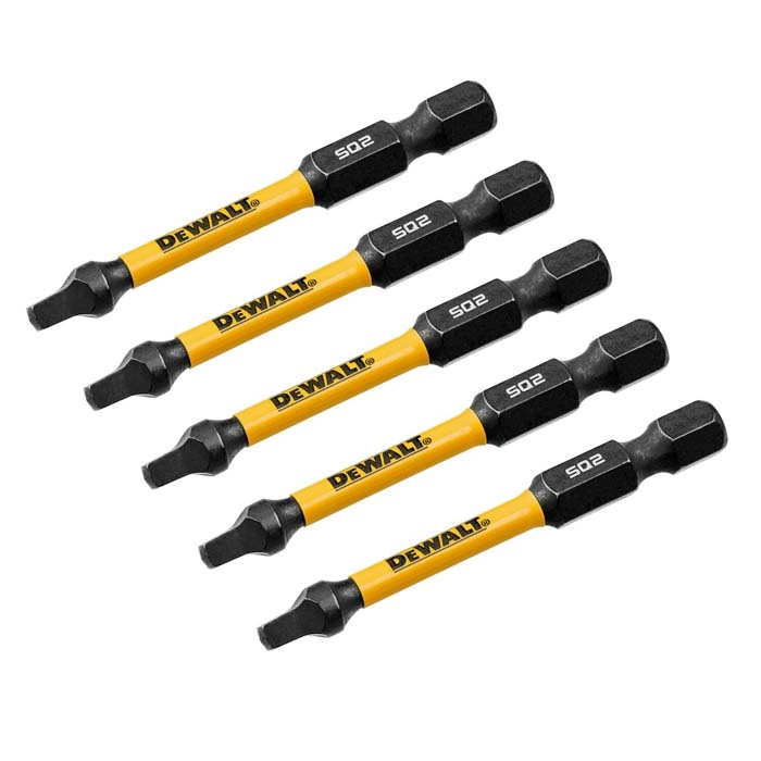 DEWALT 2.25" Square #2 Flextorq, 5 pack