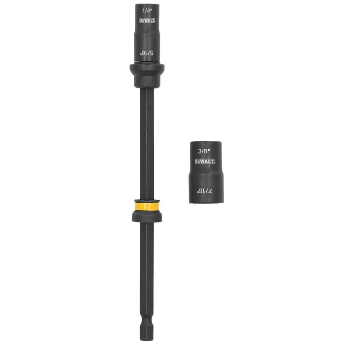 DEWALT ¼” & 5/16 Socket, 3/8 & 7/16 Socket, 6” Extension