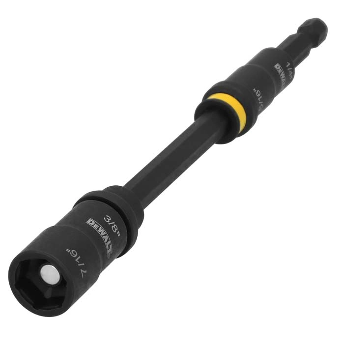 DEWALT ¼” & 5/16 Socket, 3/8 & 7/16 Socket, 6” Extension