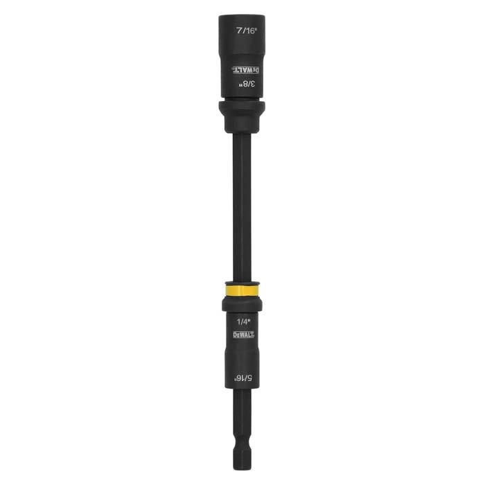DEWALT ¼” & 5/16 Socket, 3/8 & 7/16 Socket, 6” Extension