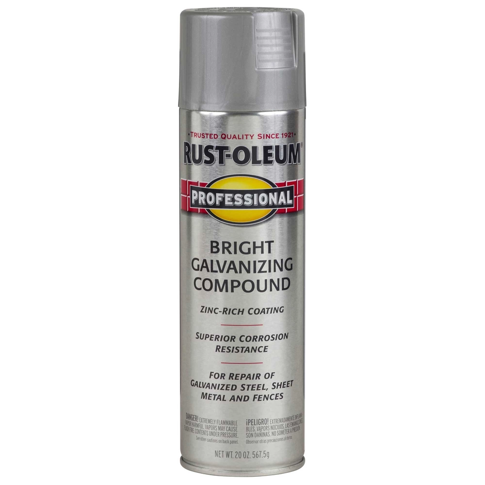 Rust-Oleum® Flat Galvanizing Compound Spray Paint, Bright Galvanized - Bright Gray, 20 oz.