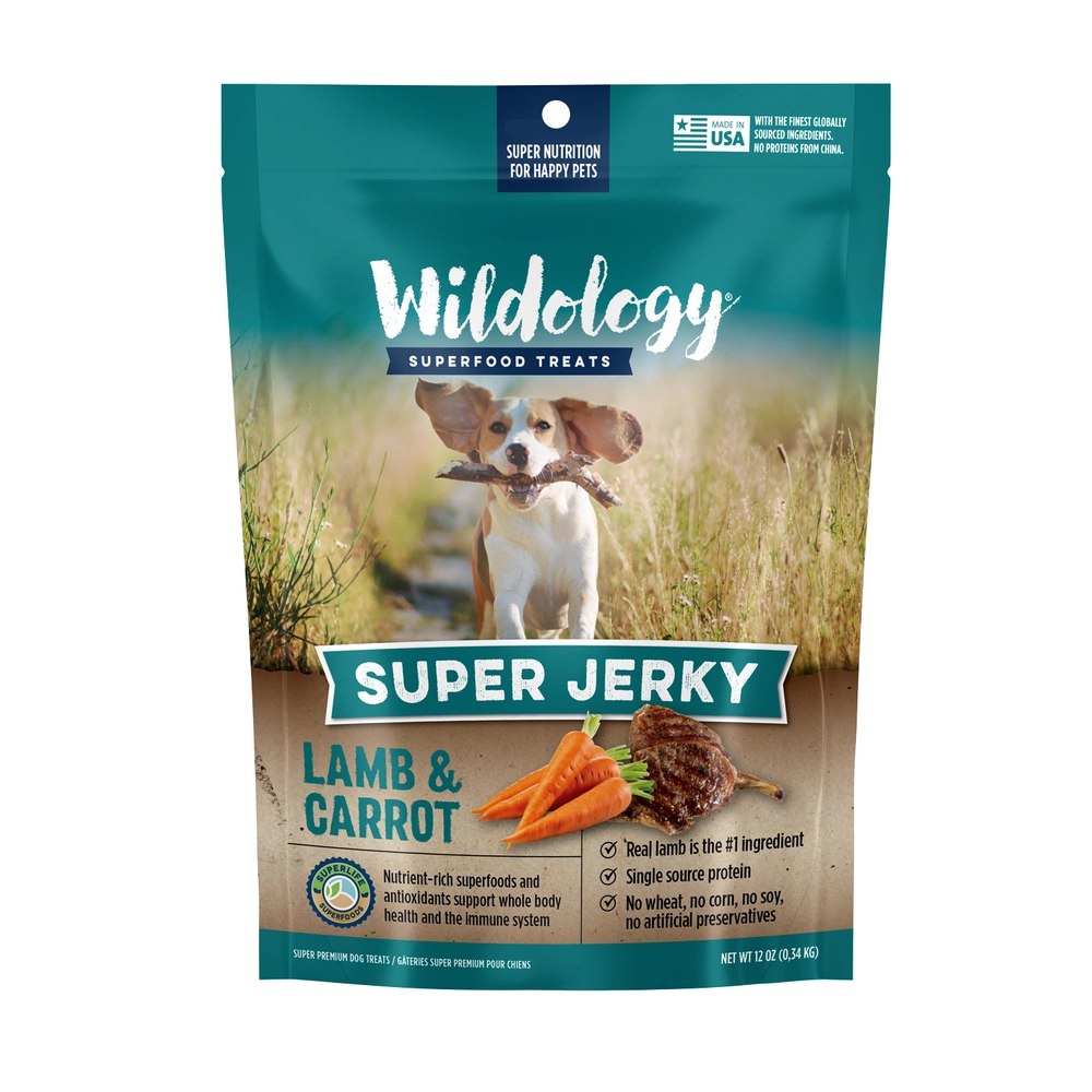 Wildology Lamb and Carrot Super Jerky Dog Treats, 12 oz.