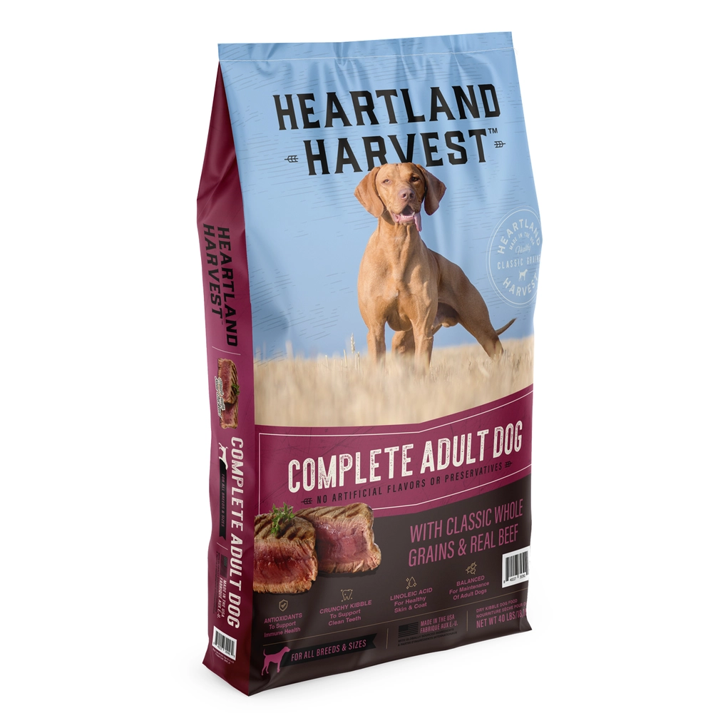HEARTLAND HARVEST™ Complete Adult Dog with Classic Whole Grains & Real Beef, 40 lbs.