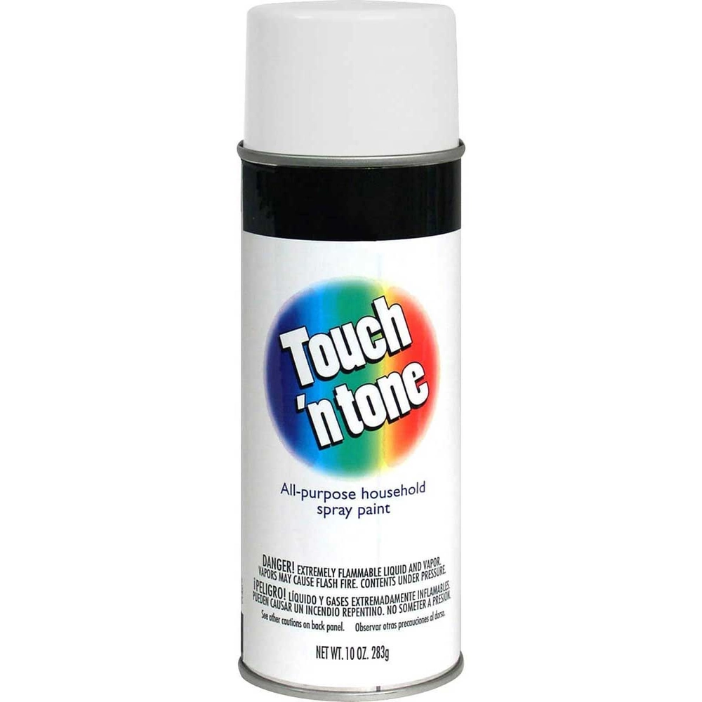 Touch 'n tone All Purpose Household Spray Paint, 10 oz. - Flat White