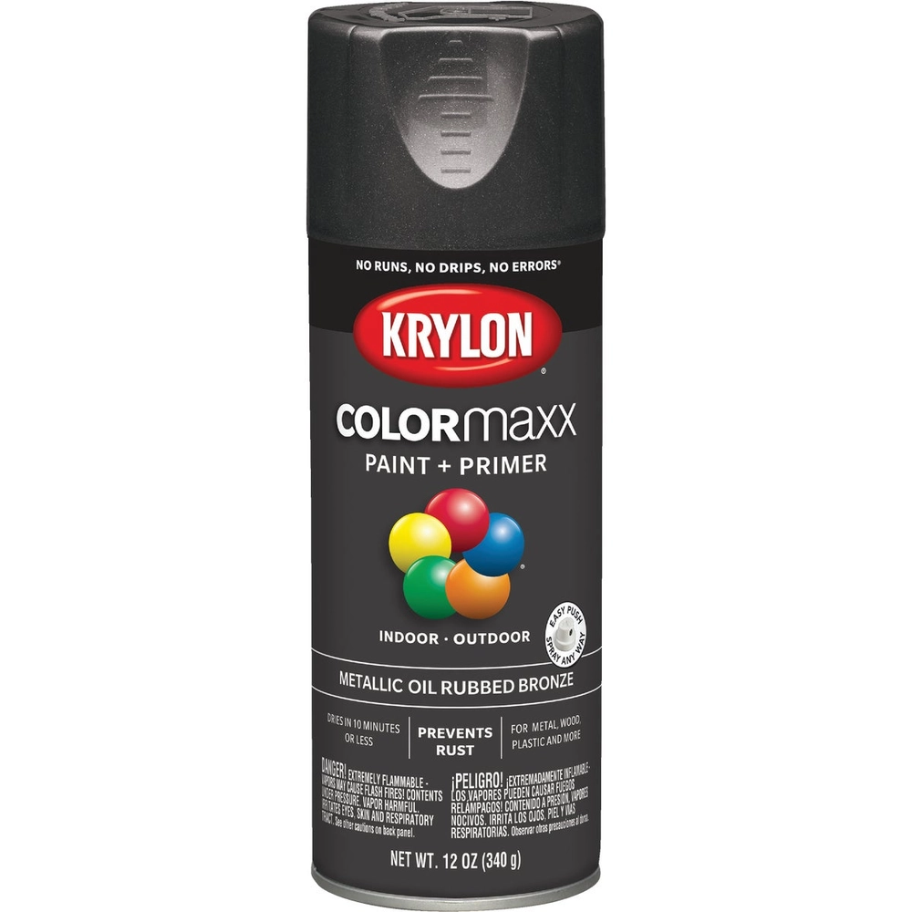 KRYLON® ColorMaxx 11 oz. Brushed Metallic Satin Spray Paint, Oil Rubbed Bronze