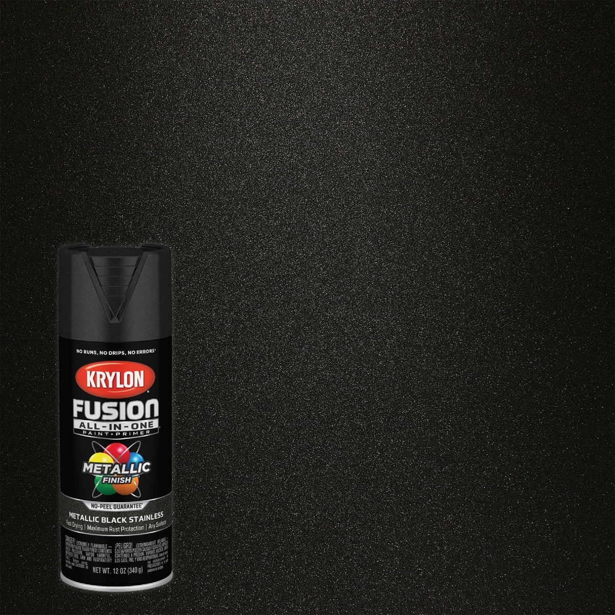 KRYLON® Fusion All-In-One Metallic Spray Paint & Primer, Black Stainless