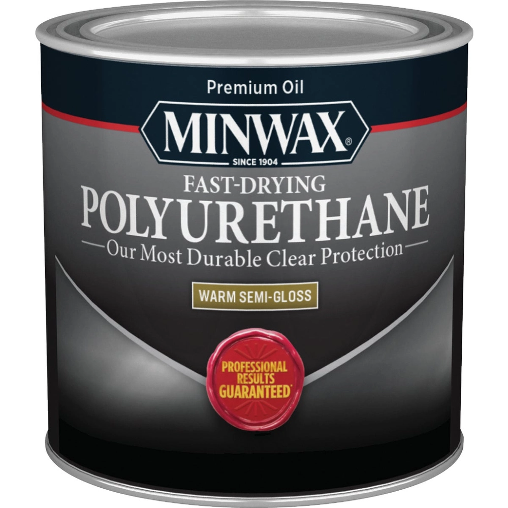 Minwax Semi-Gloss Fast-Drying Interior Polyurethane, 1/2 Pt.