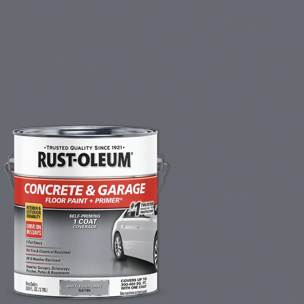 Rust-Oleum® Concrete & Garage Floor Paint & Primer, 1 Gal., Battleship Gray