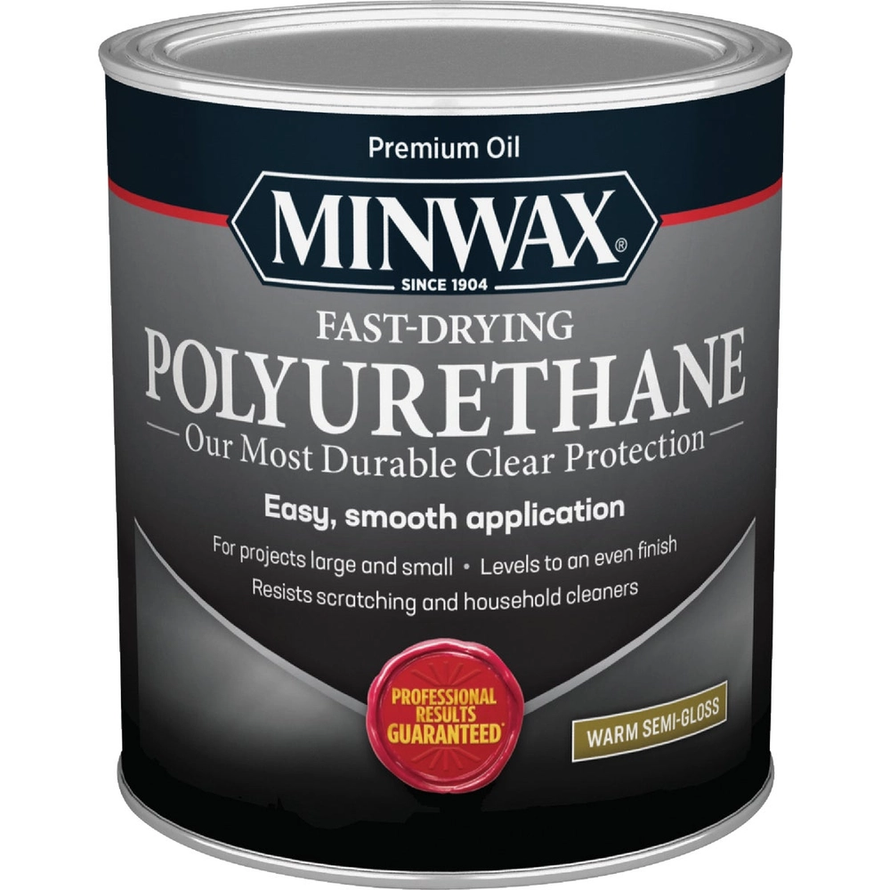 Minwax Semi-Gloss Fast-Drying Interior Polyurethane, 1 Qt.