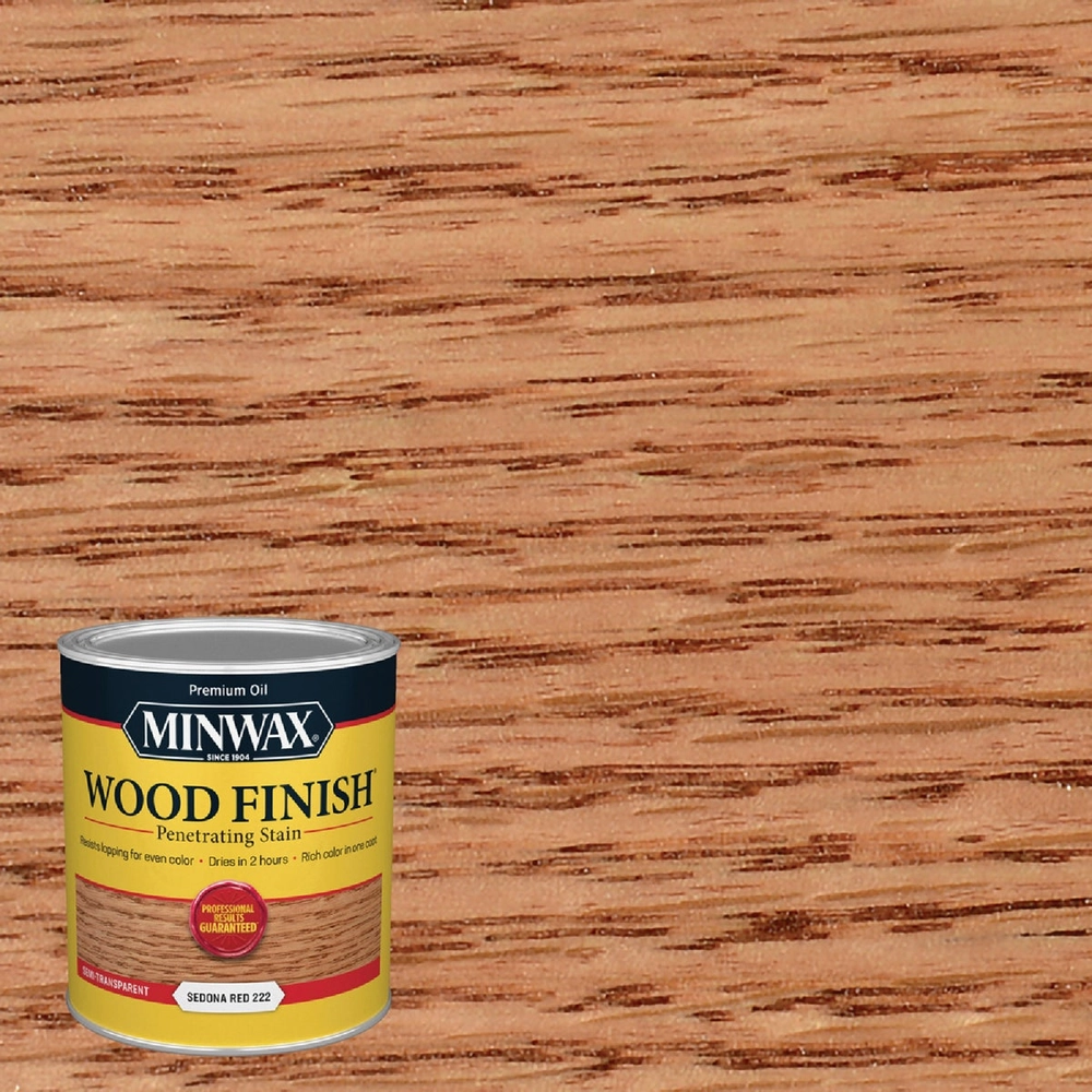 Minwax Wood Finish Penetrating Stain, Sedona Red, 1 Qt.