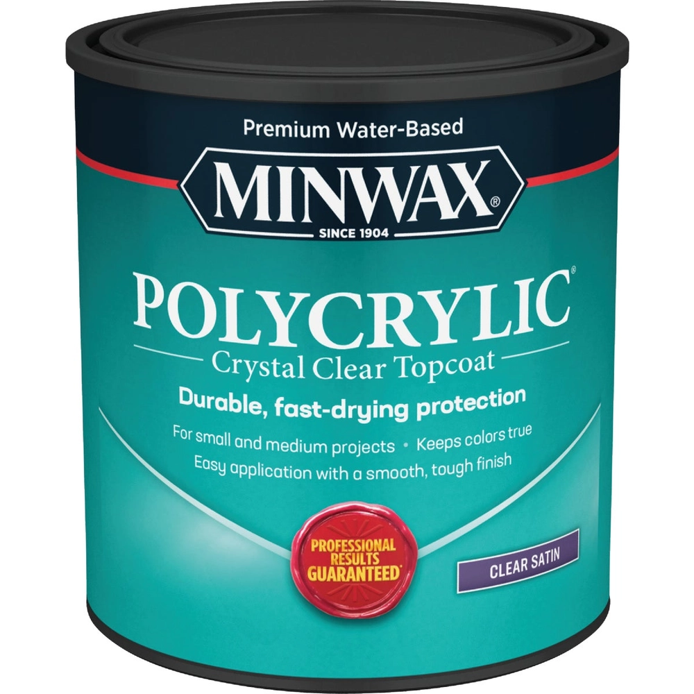 Minwax Polycrylic 1 Qt. Satin Water Based Protective Finish