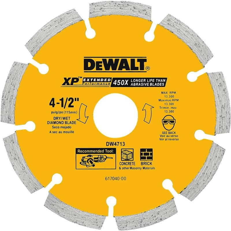 Dewalt XP Segmented Diamond Saw Blade, 4 1/2"