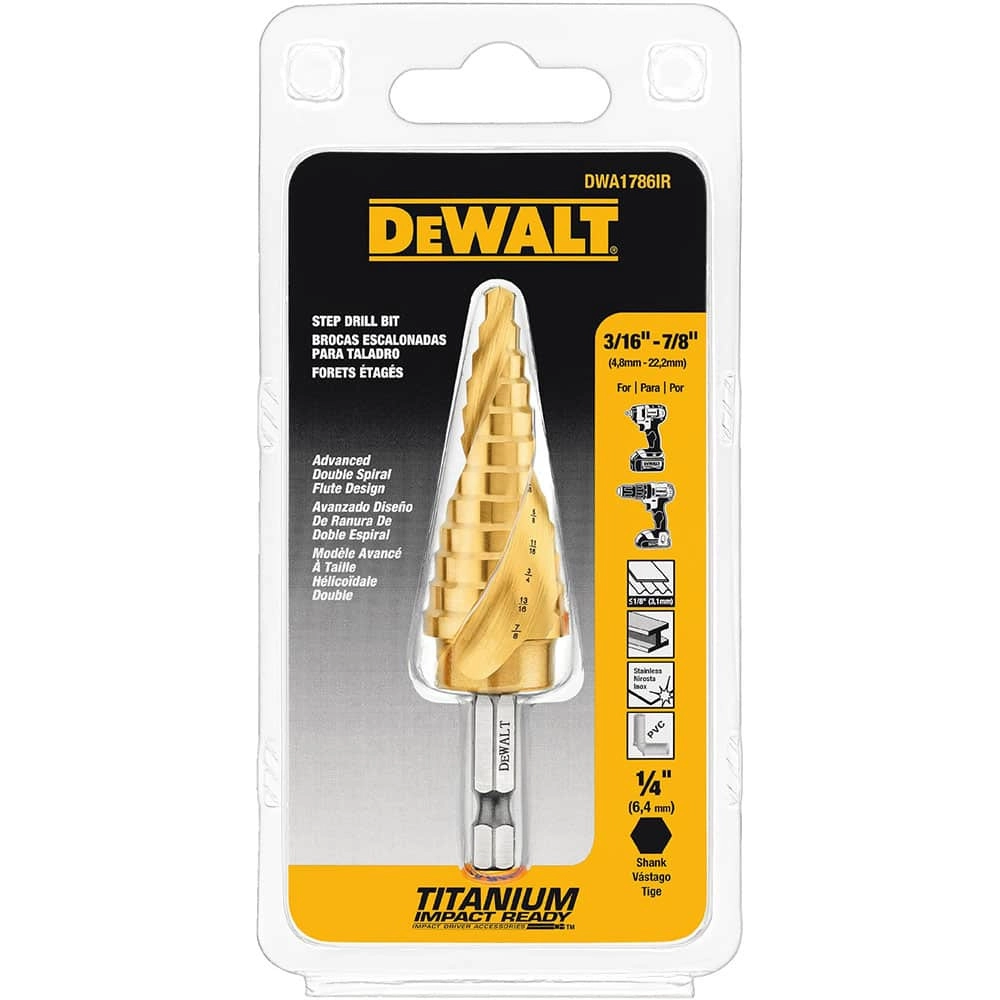 Dewalt IMPACT READY 3/16" - 7/8" Step Drill Bit