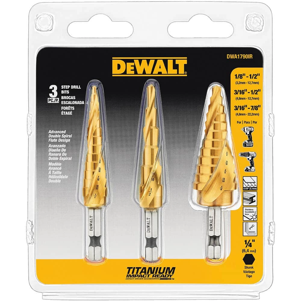 Dewalt 3-Piece IMPACT READY® Step Drill Bit Set